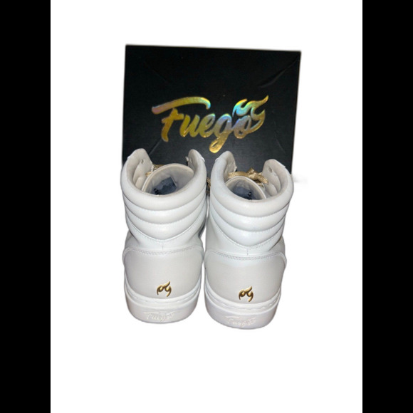 White Fuego Dance Shoe White High Top Size 9 - Picture 5 of 5